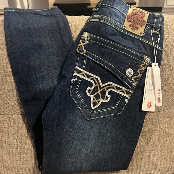 Rock Revival Jeans Black Bke Jeans Rock Revival Hank Boot Jean